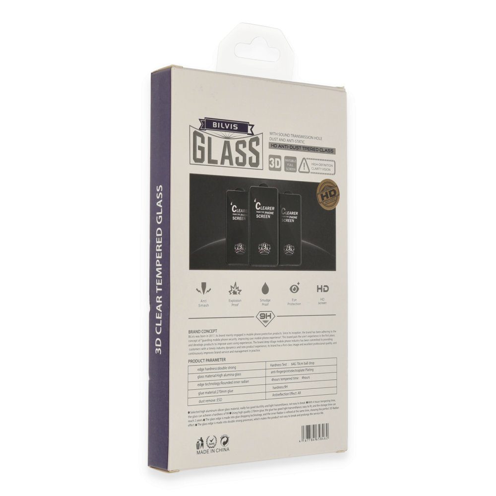 CLZ942 İphone 13 Pro Max Bilvis 3d Cam Ekran Koruyucu - Ürün Rengi : Siyah