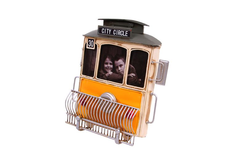 CLZ192 Dekoratif Metal Çerçeve Tramvay Temalı