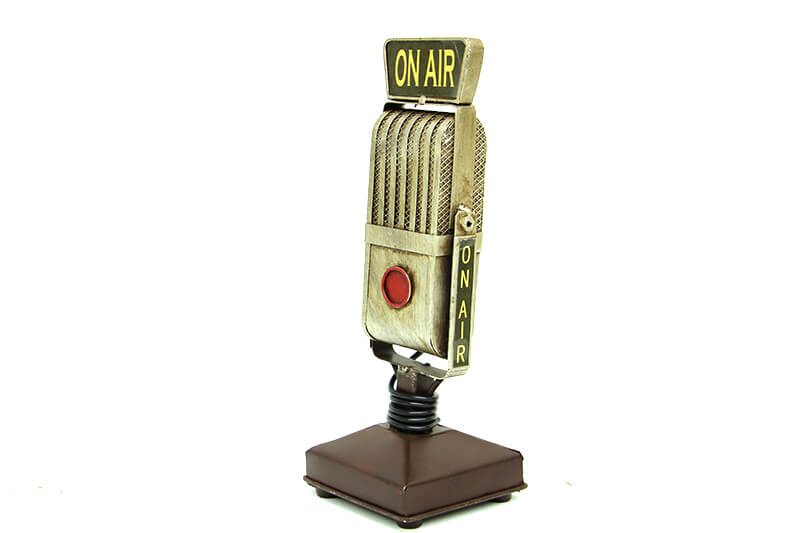 CLZ192 Dekoratif Metal Mikrofon
