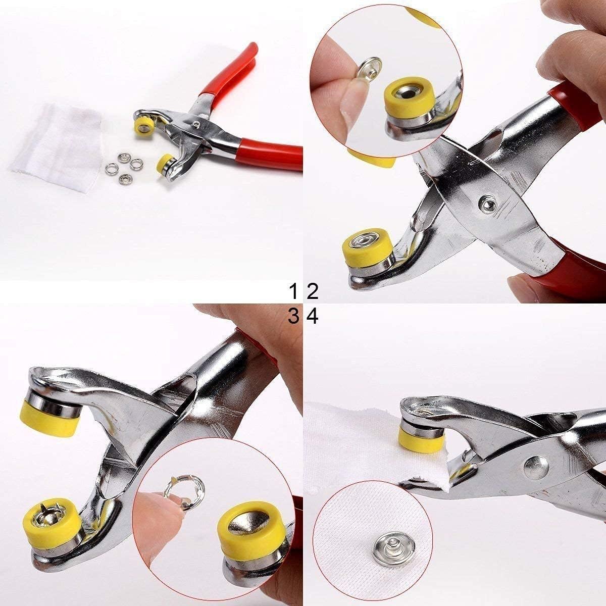CLZ192 Metal Çıtçıtlı Düğme Pensesi Ve Düğmesi (25 Set)
