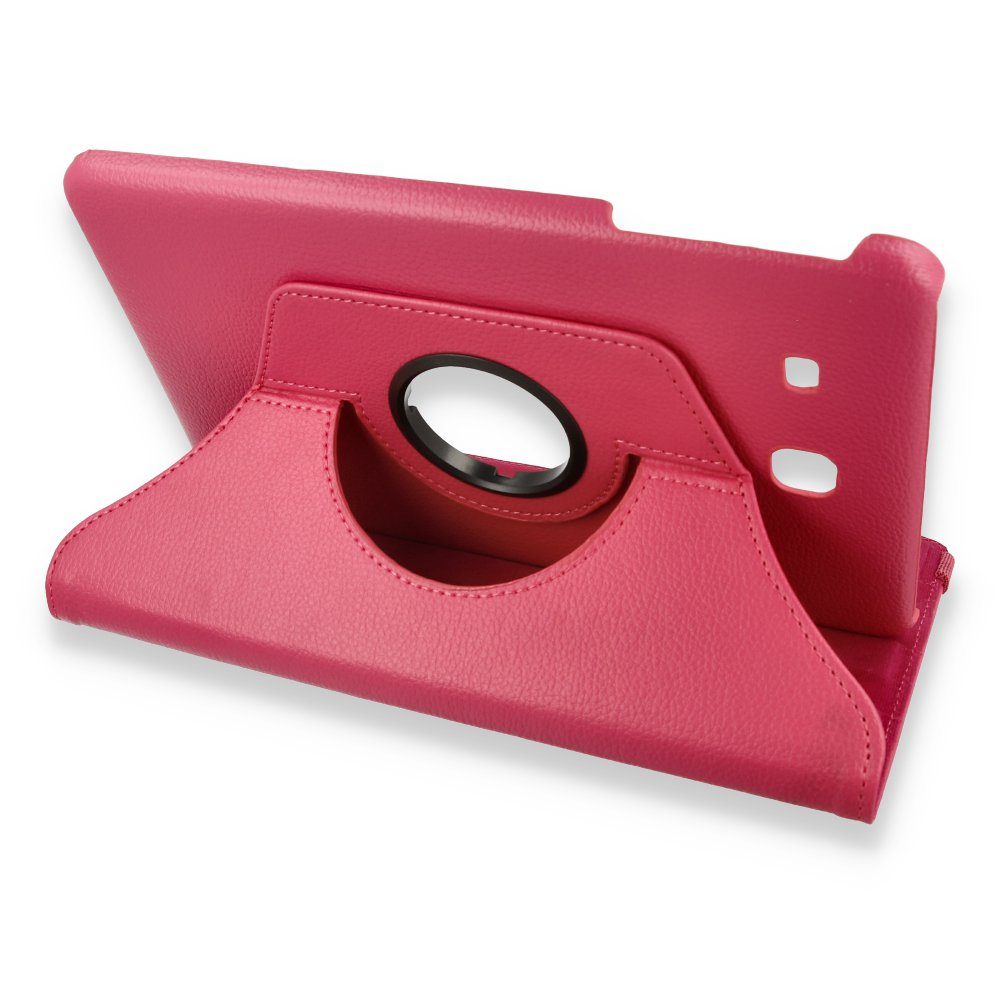 CLZ942 Samsung Galaxy T560 Tab E 9.7 Kılıf 360 Tablet Deri Kılıf - Ürün Rengi : Kırmızı
