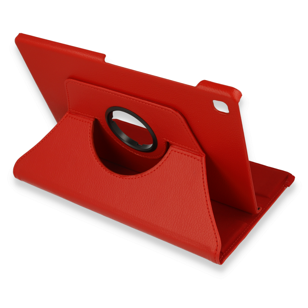 CLZ942 Samsung Galaxy P610 Tab S6 Lite 10.4 Kılıf 360 Tablet Deri Kılıf - Ürün Rengi : Kırmızı