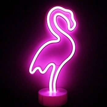 CLZ192 Neon Işıklı Flamingo Masa Gece Lambası Usb+pil
