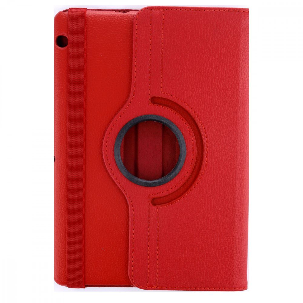 CLZ942 Huawei Mediapad T3 10 / 9.6 Kılıf 360 Tablet Deri Kılıf - Ürün Rengi : Kırmızı
