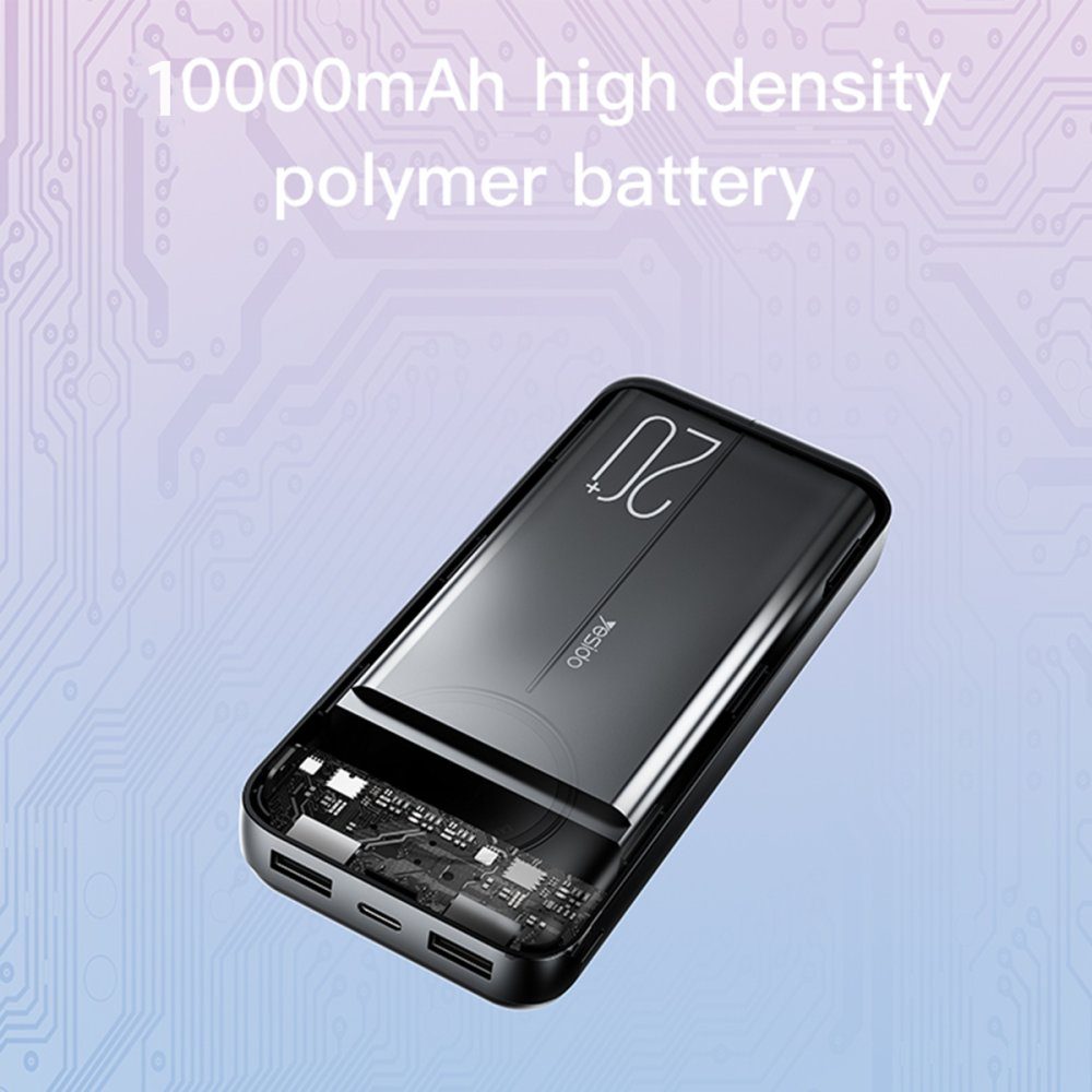 CLZ942 Yesido Yp40 10.000 Mah Dijital Göstergeli Usb3.0 Pd Hızlı Şarj Powerbank - Ürün Rengi : Siyah