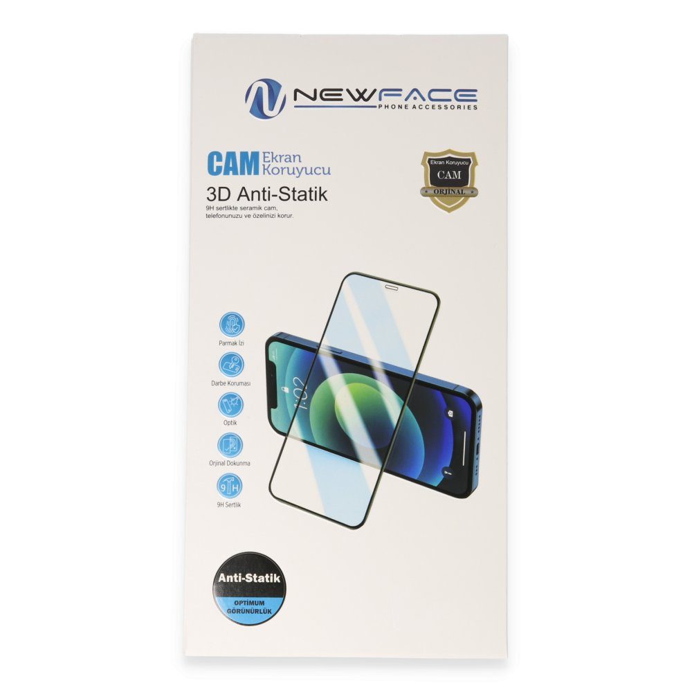 CLZ942 Samsung Galaxy A21s 3d Antistatik Cam Ekran Koruyucu - Ürün Rengi : Siyah