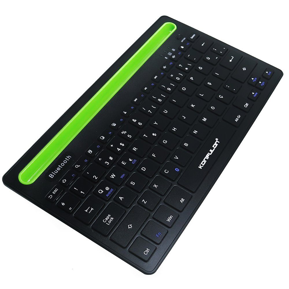 CLZ942 V4 Bluetooth 5.0 Standlı Türkçe Q Klavye - Ürün Rengi : Siyah