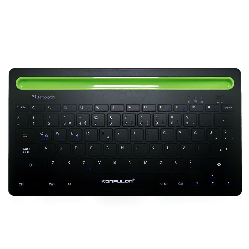 CLZ942 V4 Bluetooth 5.0 Standlı Türkçe Q Klavye - Ürün Rengi : Siyah
