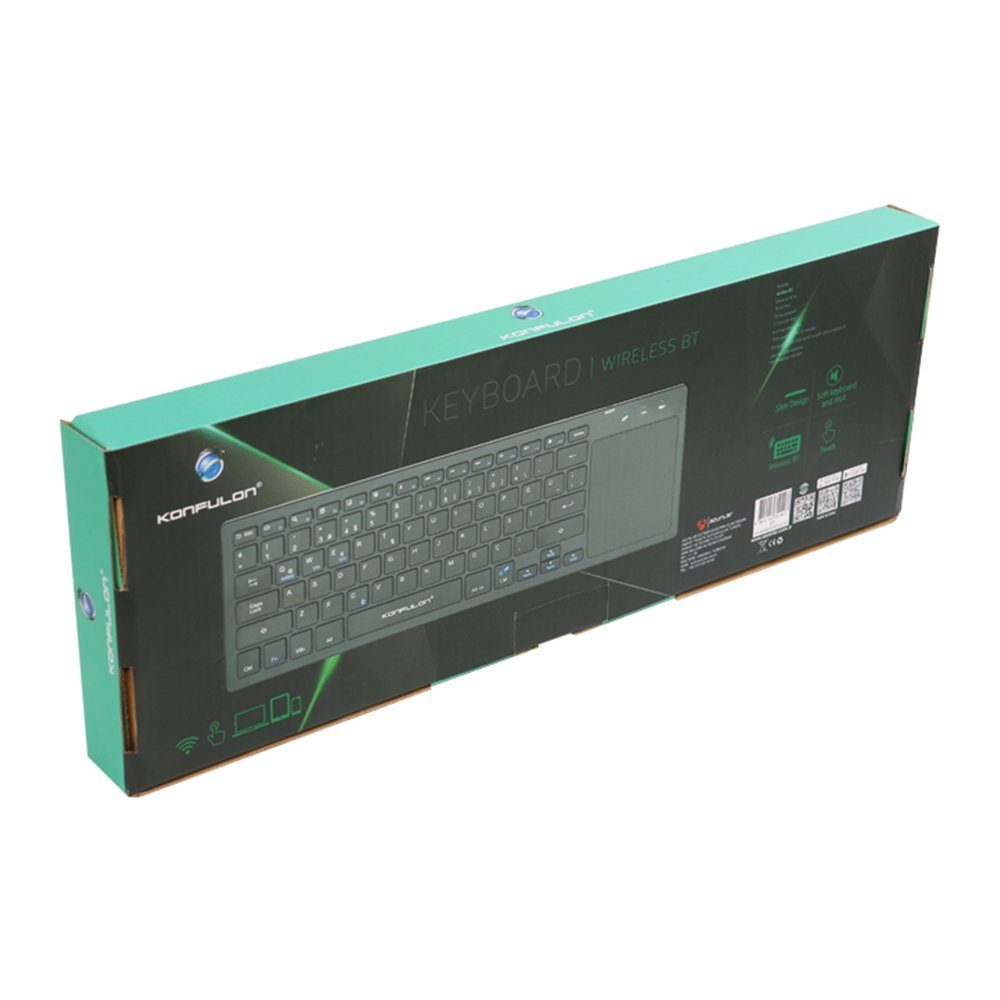 CLZ942 V7 Bluetooth 5.0 Standlı Türkçe Q Klavye - Ürün Rengi : Siyah