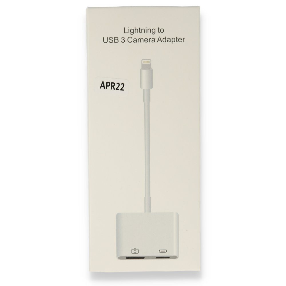 CLZ942 Apr22 Iphone Otg 2in1 - Ürün Rengi : Beyaz