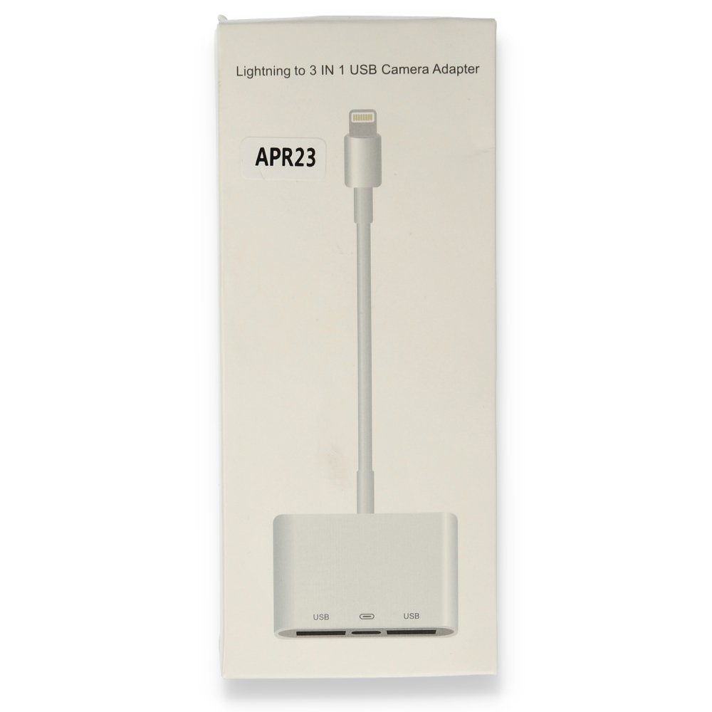 CLZ942 Apr23 Iphone Otg 3in1 - Ürün Rengi : Beyaz