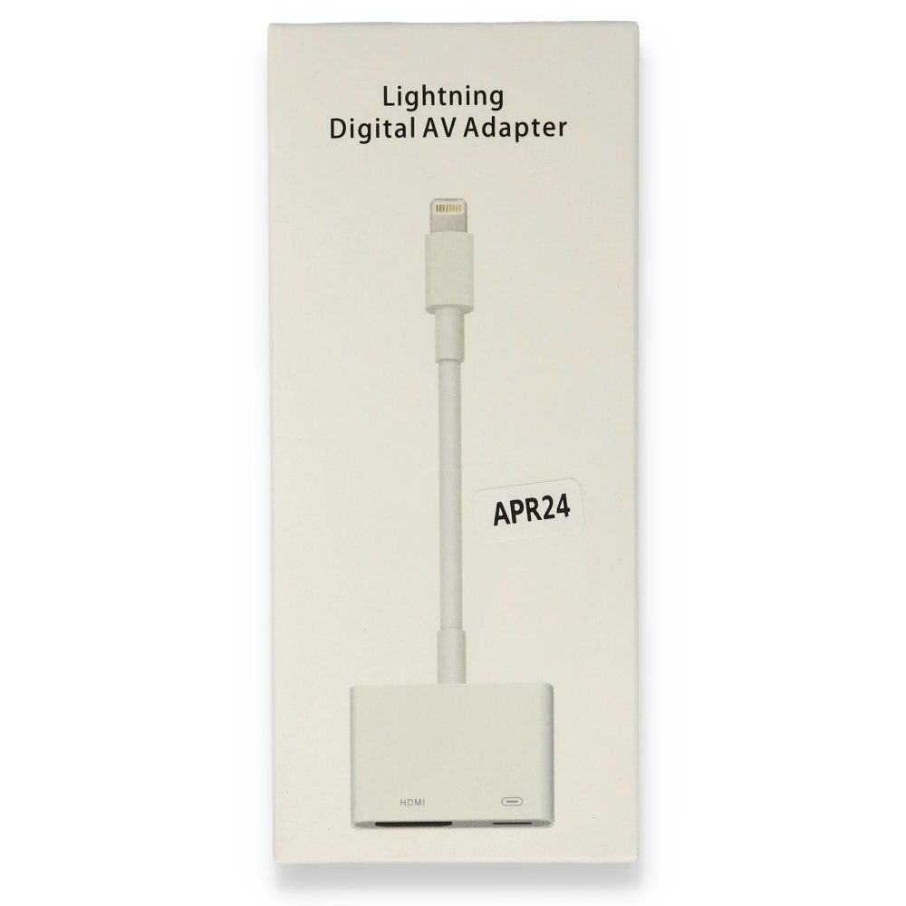 CLZ942 Apr24 Iphone Hdmı Adaptör - Ürün Rengi : Beyaz