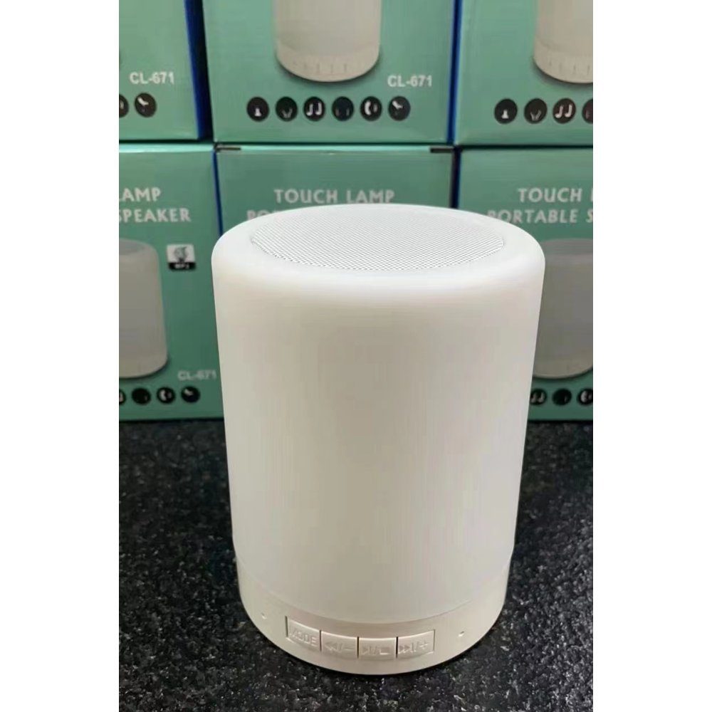 CLZ942 Cl-671 Şarjlı Dokunmatik Gece Lambalı Bluetooth Hoparlör - Ürün Rengi : Beyaz