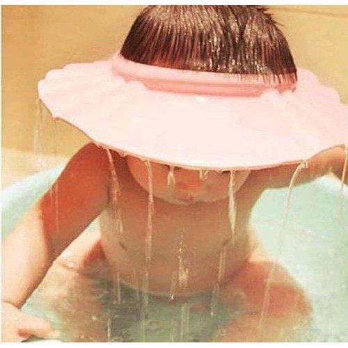 CLZ192 Kulaklıklı Bebek Banyo Şapkası Pembe