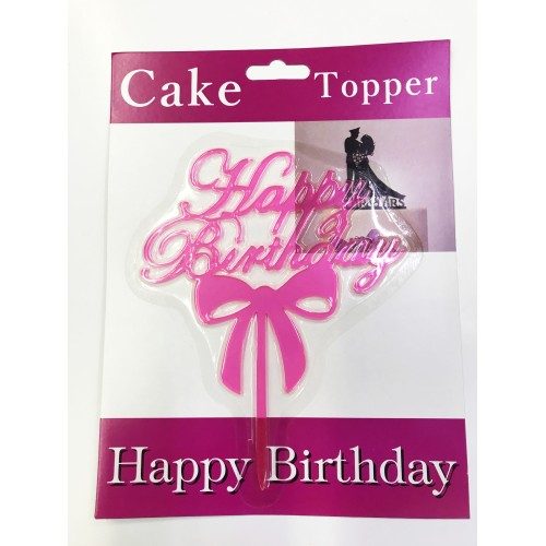 CLZ192 Happy Birthday Fiyonk Cake Topper 4 Adet