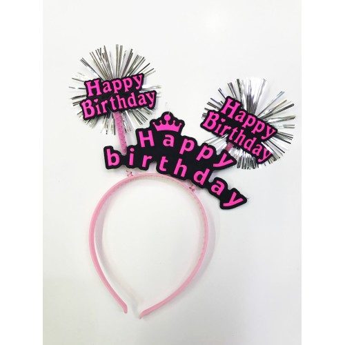 CLZ192 Happy Birthday Neon Renk Doğum Günü Tacı 12 Adet