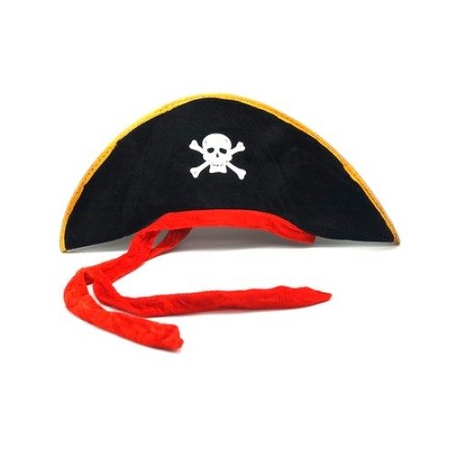 CLZ192 Karayip Korsanları Kaptan Jack Kumaş Korsan Şapkası Yetişkin