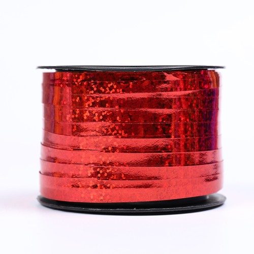 CLZ192 Kırmızı Renk Ekstra Metalik Rafya İp 90 Metre