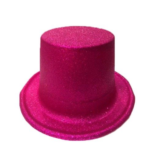CLZ192 Yılbaşı Simli Parti Şapkası Pembe Renk