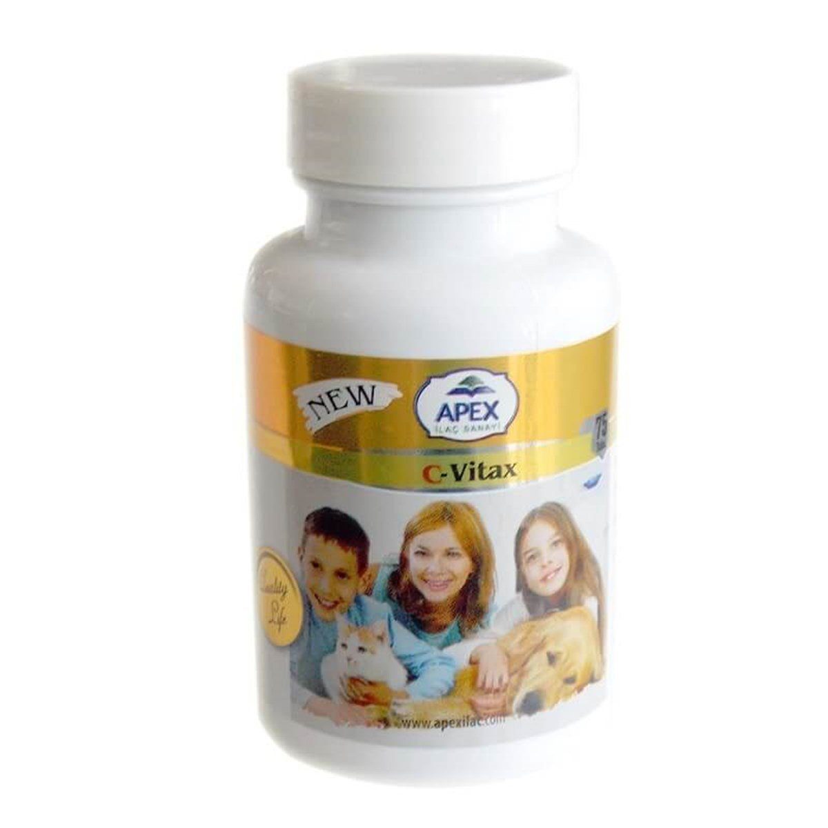 CLZ192 Köpekler İçin C Vitamini - Antioksidan C-vitax Tablet 75 Adet
