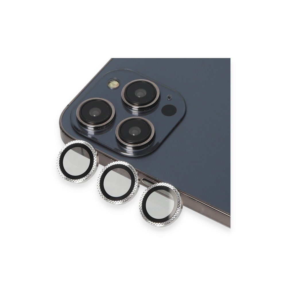 CLZ192 Urr İphone 15 Pro Rhomb Snakeskin Ar Kamera Lens Koruyucu - Ürün Rengi : Mavi