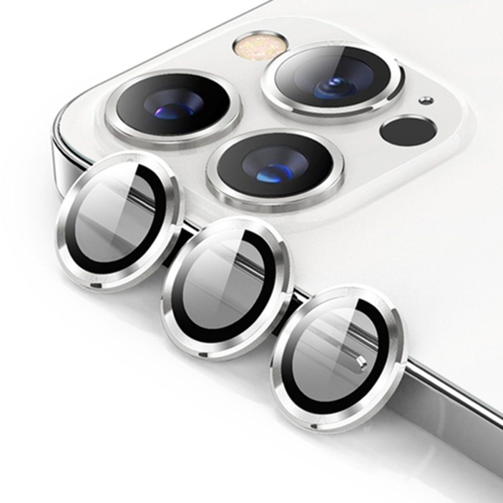 CLZ942 Urr İphone 15 Pro Max 3d Pvd Dioxide Kamera Lens Koruyucu - Ürün Rengi : Gümüş