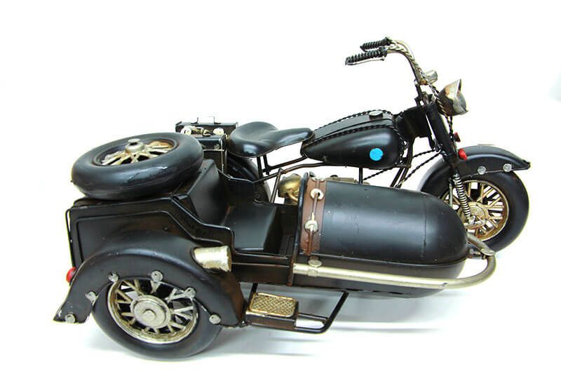 CLZ192 Dekoratif Metal Motosiklet Sepetli