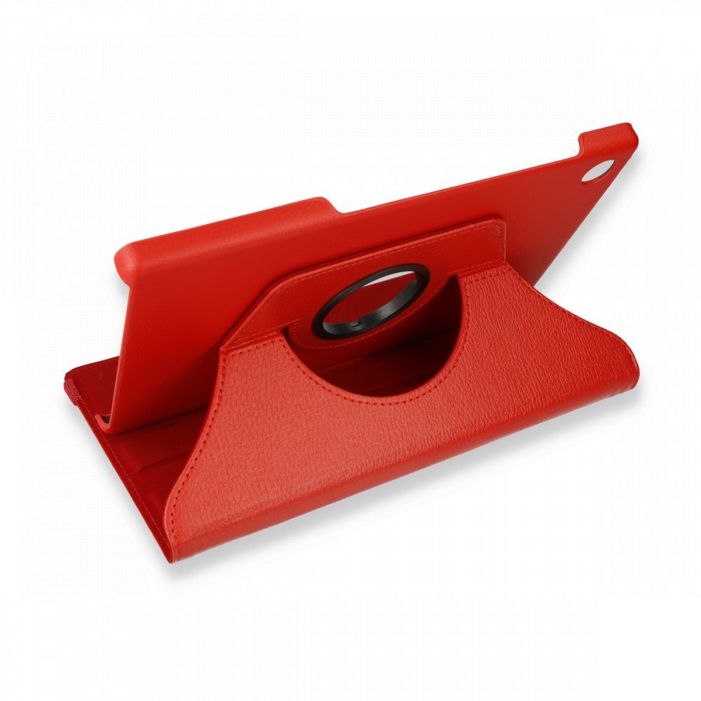 CLZ942 Lenovo M10 Hd X306f Kılıf 360 Tablet Deri Kılıf - Ürün Rengi : Kırmızı