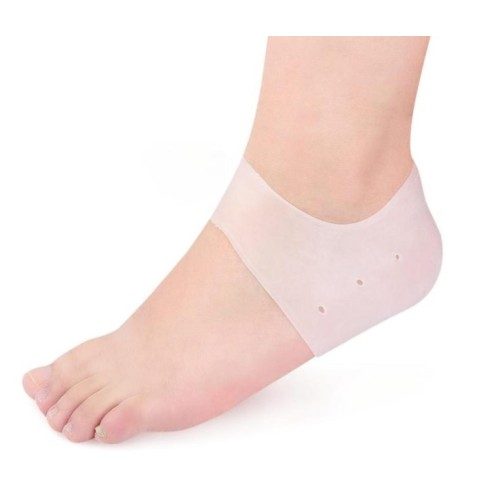CLZ192 Silikon Topuk Çorabı Beyaz Renk