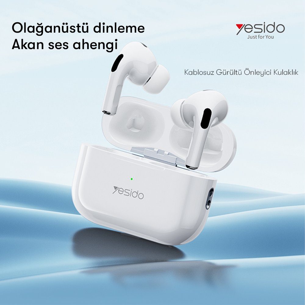 CLZ942 Yesido Tws16 Kablosuz Airpods Kulaklık - Ürün Rengi : Beyaz