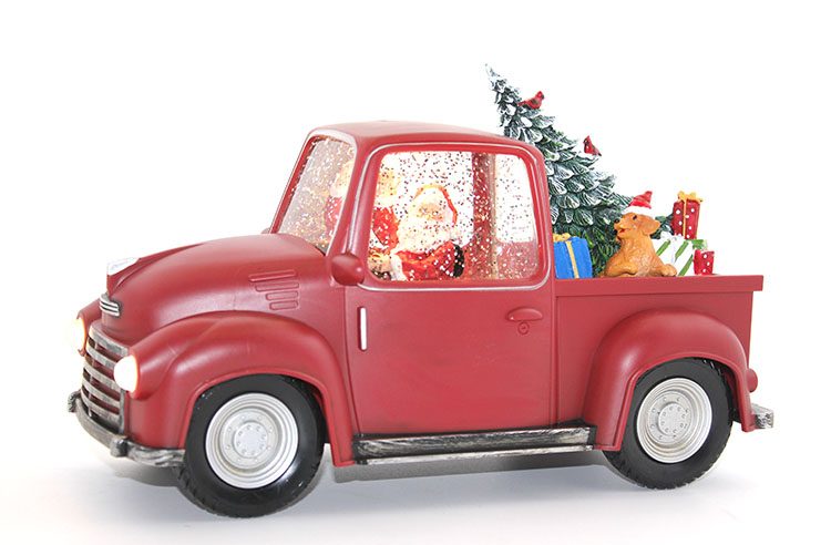 CLZ192 Araba Tasarımlı Işıklı Müzikli Noel Baba Kar Küresi Alk1817