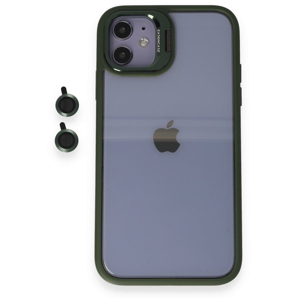 CLZ942 Joko İphone 11 Kılıf Roblox Lens Standlı Kapak - Ürün Rengi : Koyu Yeşil