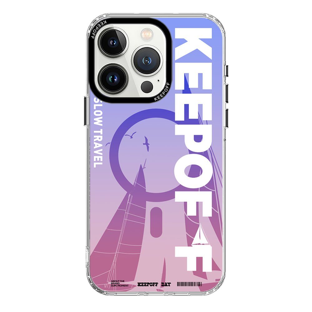 CLZ192 Keep Off İphone 15 Pro Summer Travel Magsafe Kapak - Ürün Rengi : Quiet Wondering