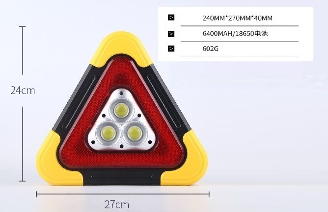CLZ192 Işıklı Üçgen Led Reflektör Acil Durum Feneri