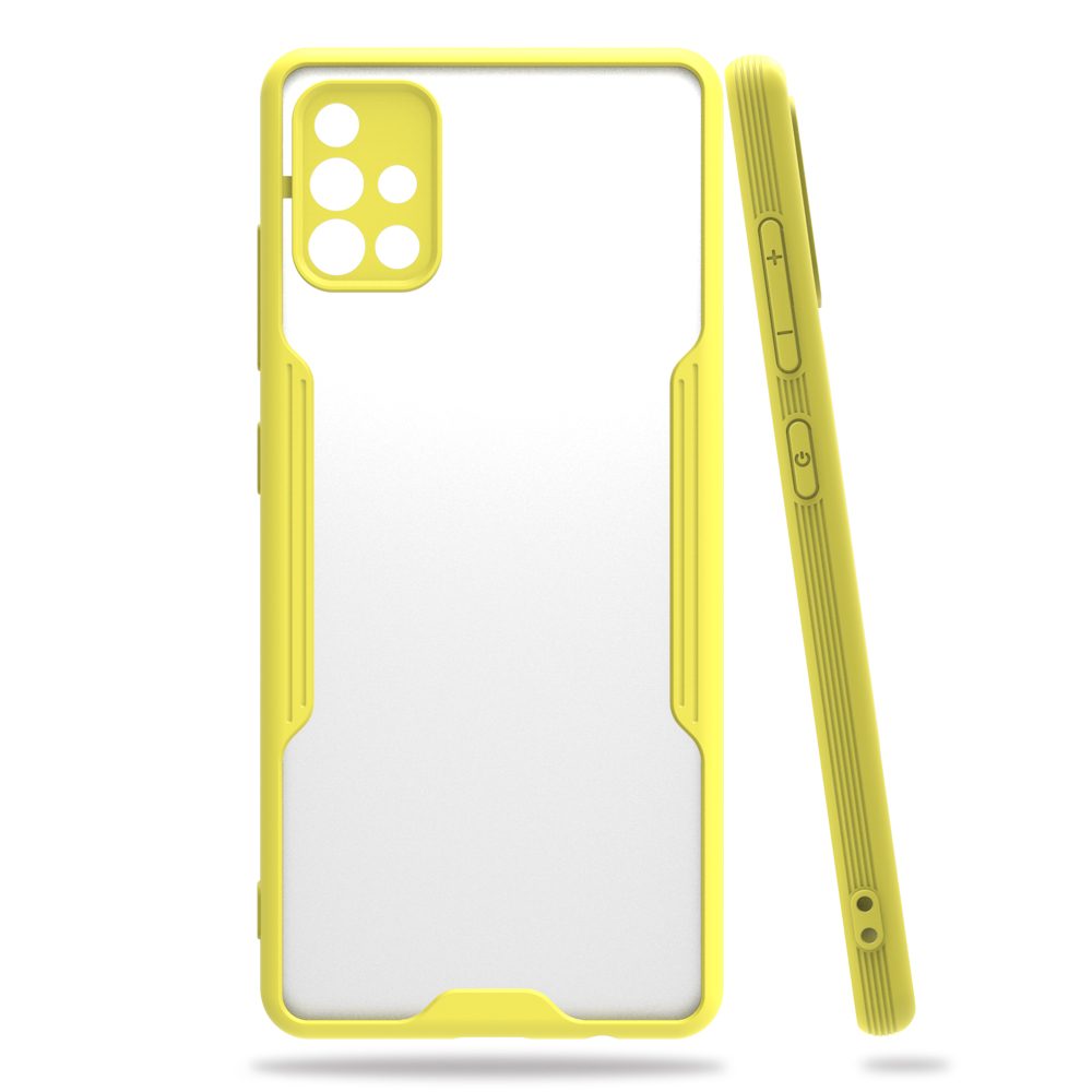 CLZ942 Samsung Galaxy A51 Kılıf Platin Silikon - Ürün Rengi : Sarı