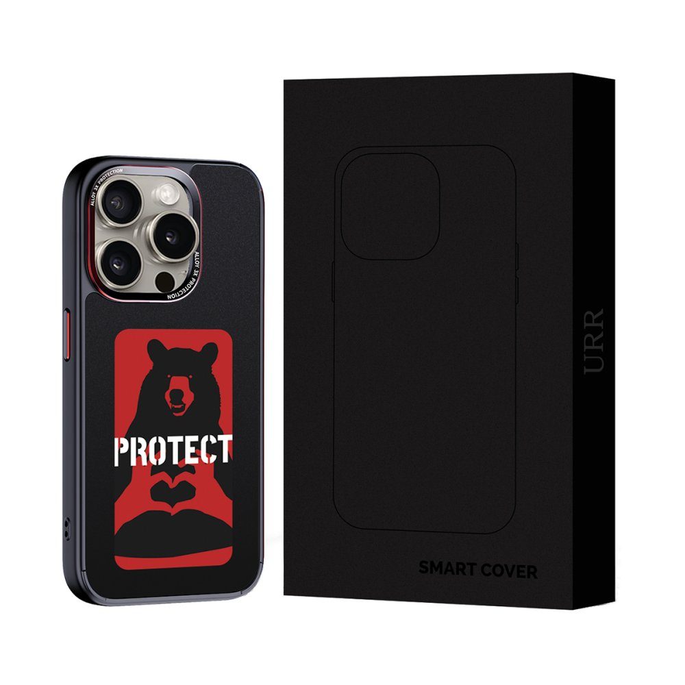 CLZ942 Urr İphone 15 Pro Nfc Smart Case Akıllı Kapak - Siyah