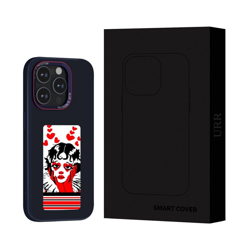 CLZ942 Urr İphone 15 Pro Nfc Smart Case Akıllı Kapak - Lacivert