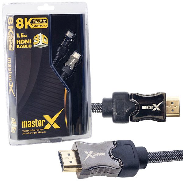 CLZ192 MASTERX MX-18938 8K 60HZ 2.1V ULTRA HD 1.5 METRE HDMI KABLO (4172)