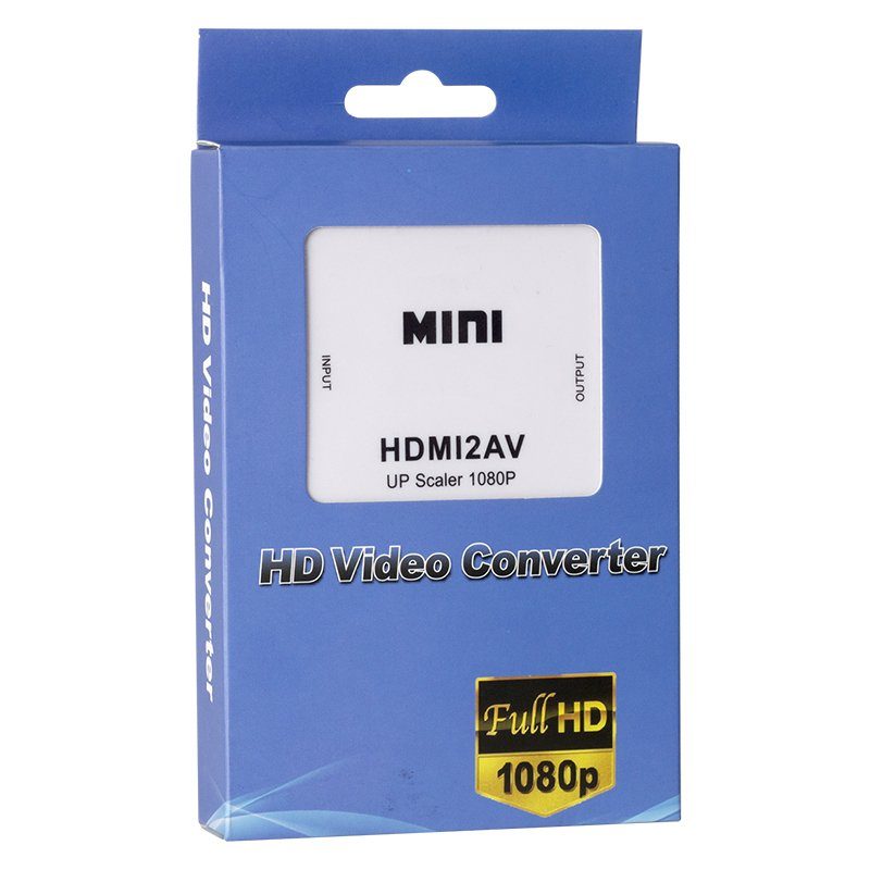 CLZ192 HDMI TO RCA ÇEVİRİCİ CONVERTER MİNİ MODEL PLASTİK KASA 1920X1080 (4172)