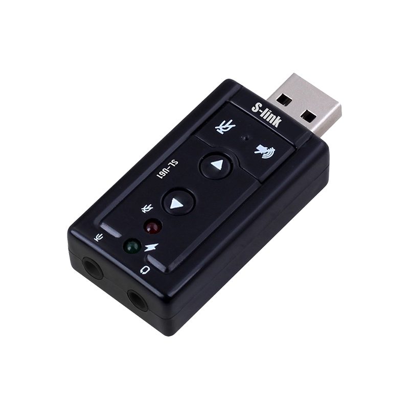CLZ192 S-LINK SL-U61 USB SES KARTI 2.0 ÇEVİRİCİ ADAPTÖR (4172)