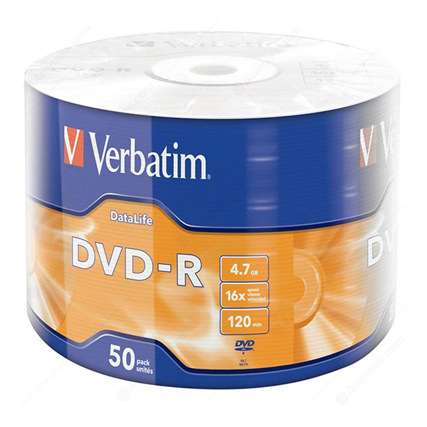 CLZ192 VERBATİM DVD-R 4.7GB 16X 120DK 50Lİ PAKET FİYAT (4172)
