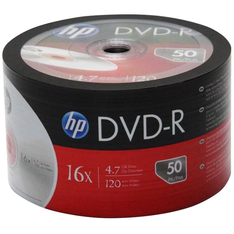 CLZ192 HP DME00070-3 DVD-R 4.7 GB 120 MİN 16X 50Lİ PAKET FİYAT (4172)