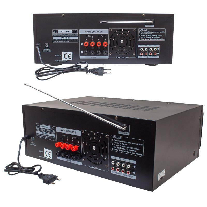 CLZ192 MAGICVOICE MV-550 2X100 WATT USB/SD/UK BALANS BT/FM 4 MİK. GİRİŞLİ 4 HOP. ÇIKIŞLI STREO TRAFOSUZ MIXER KÜP ANFİ (4172)