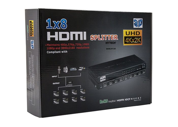 CLZ192 HYTECH HY-LU8 8 PORT 4KX2K HDMI SPLITTER DAĞITICI (4172)