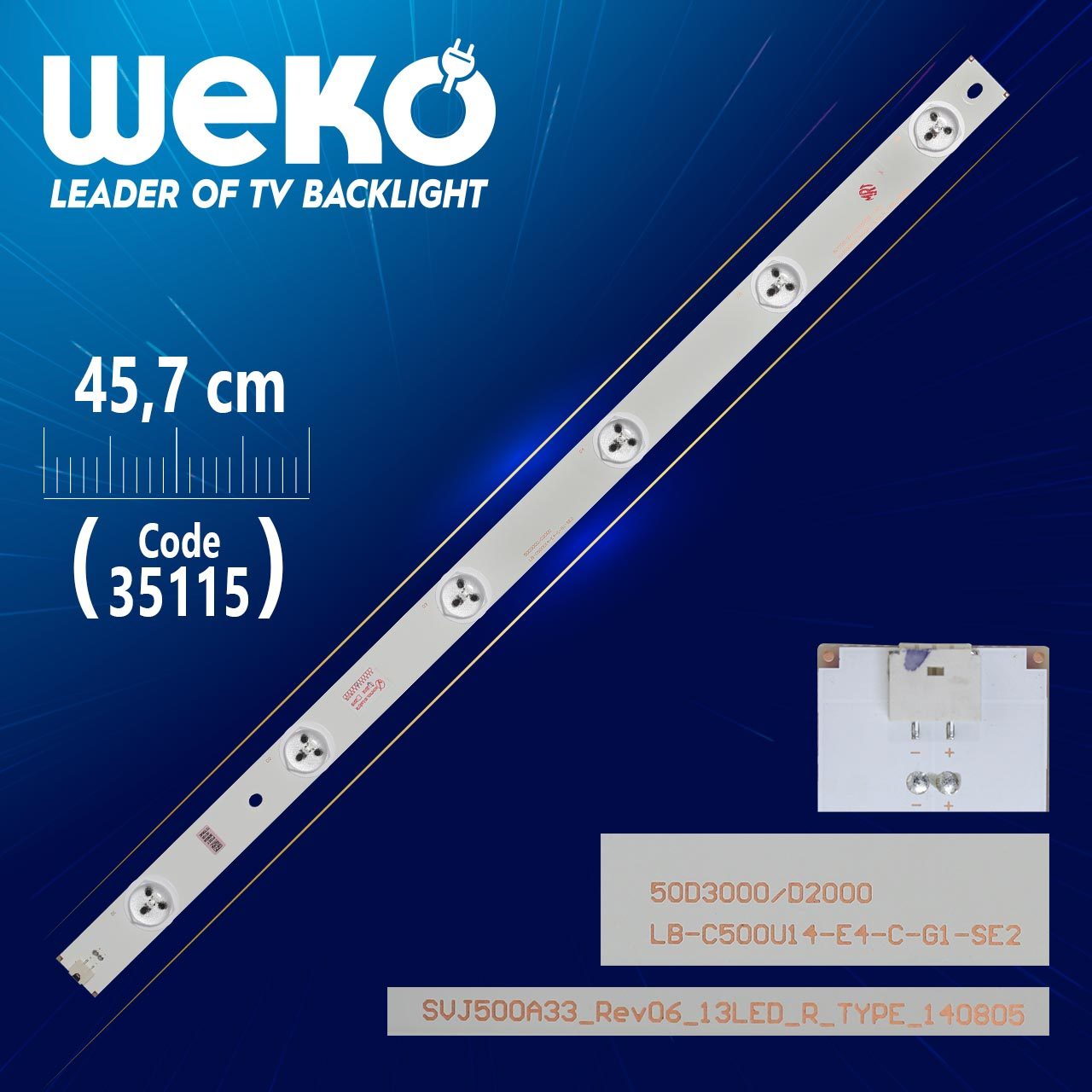 CLZ192 SVJ500A33_REV06_13LED_R_TYPE - LB-C500U14-E4-C-G1-SE2 - 45.7 CM 6 LEDLİ - (WK-855) (4172)
