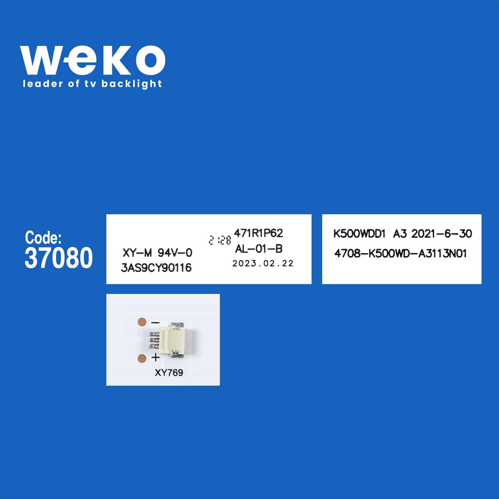 CLZ192 WKSET-6346 37080X4 K500WDD1 A3 4708-K500WD-A3113N01  4 ADET LED BAR (4172)