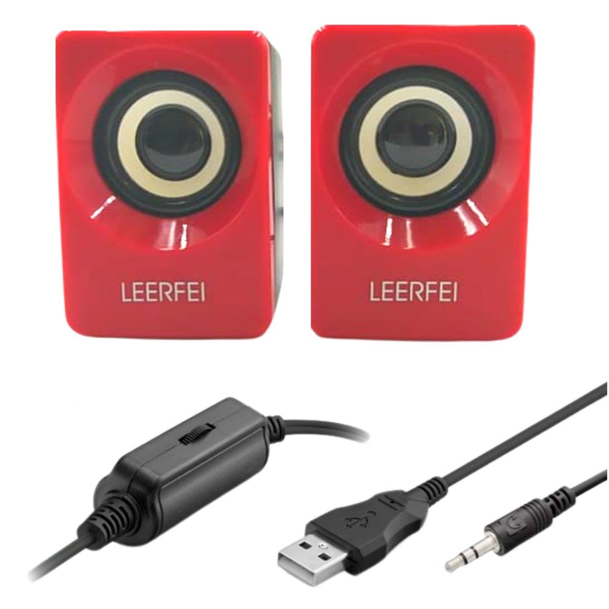 CLZ192 N62 1+1 Multimedia USB ve Jacklı Mini Hoparlör Yüksek Stereo Ses Sistemi (4172)