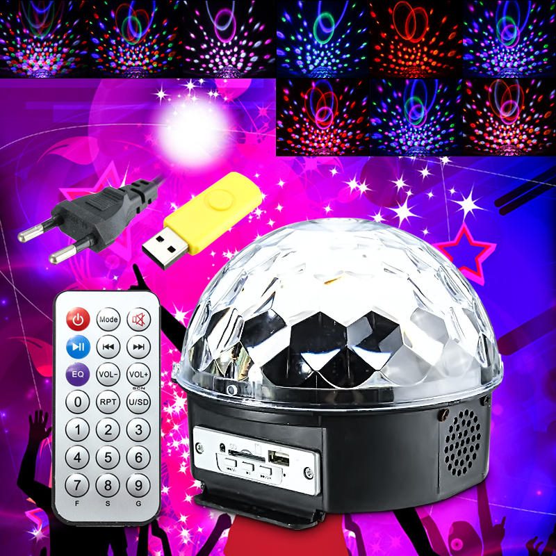 CLZ192 Küre Disko Topu Müzik Çalar Renkli Lazer Işıklı Bluetooth (4172)