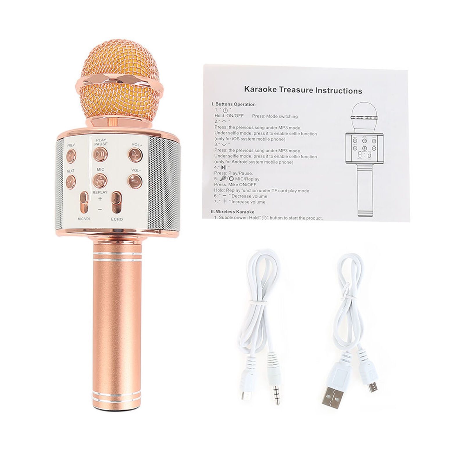 CLZ192 Karaoke Hoparlör Karaoke Mikrofon Bluetooth Hoparlör (4172)
