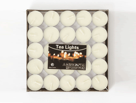 CLZ192 Kokusuz Tealight Mum (50 Adet) - Beyaz (4172)